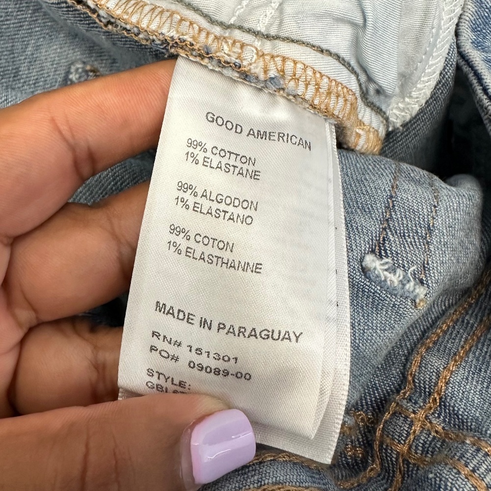 Good American Blue Straight Leg High Waisted Jeans size 10/30 - Picture 7 of 7